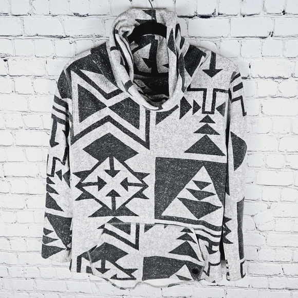 BURTON | Ellmore nordic pattern turtleneck funnel long sleeve pullover sweater - Picture 1 of 7